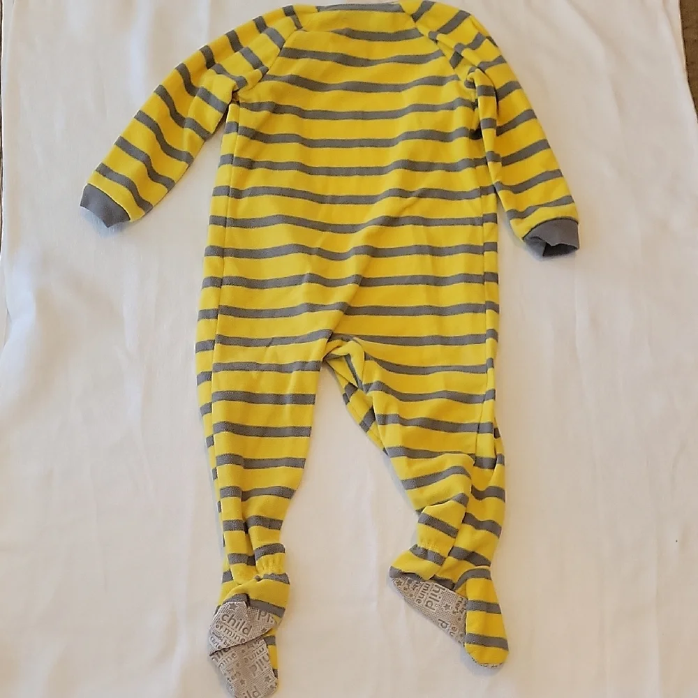 Carter's Yellow and Gray Striped Kids One Piece